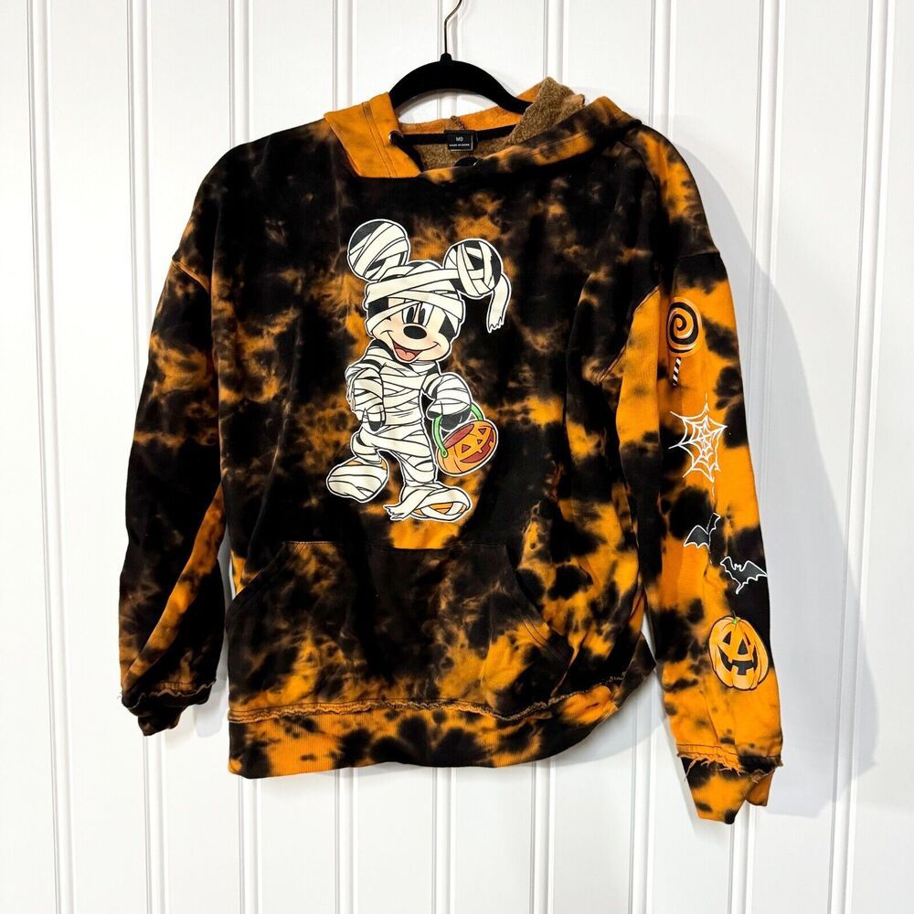 OUR UNIVERSE X DISNEY Sweater Mens Size Medium Halloween Mickey‎ Mouse Tie Dye